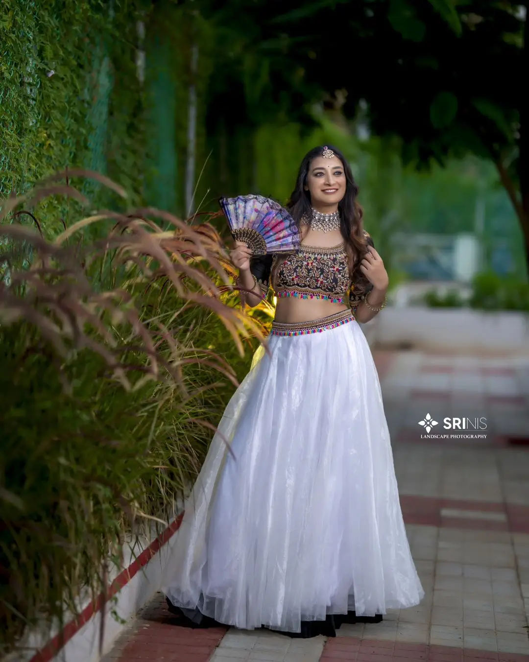 ETV Actress Bhanu Sri in Beautiful White Lehenga Black Choli